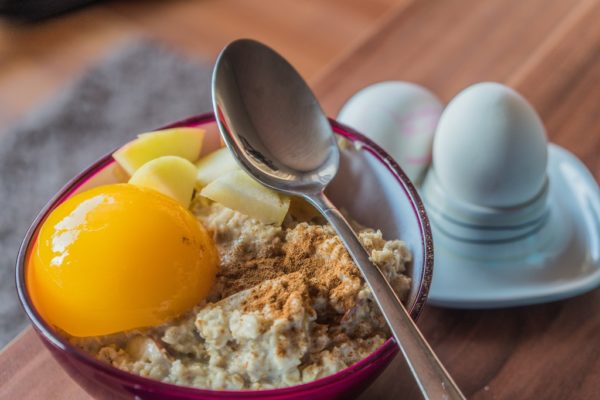 Apfel Pfirsich Porridge